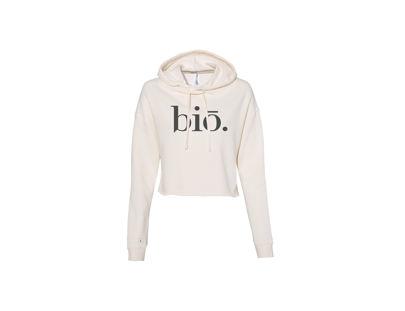 bio cropped hoodie-bone